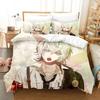 3D Print Anime Game Collar X Malice Bedding Set Printed With Pillowcase Bed Duvet Cover Soft Single Double Queen Super King Size