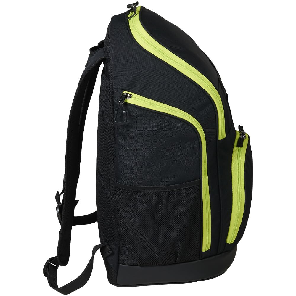 Mizuno Swimming Pool Gym Backpack, Bag, Bag, 35L, N3JDC001, Black/Lime