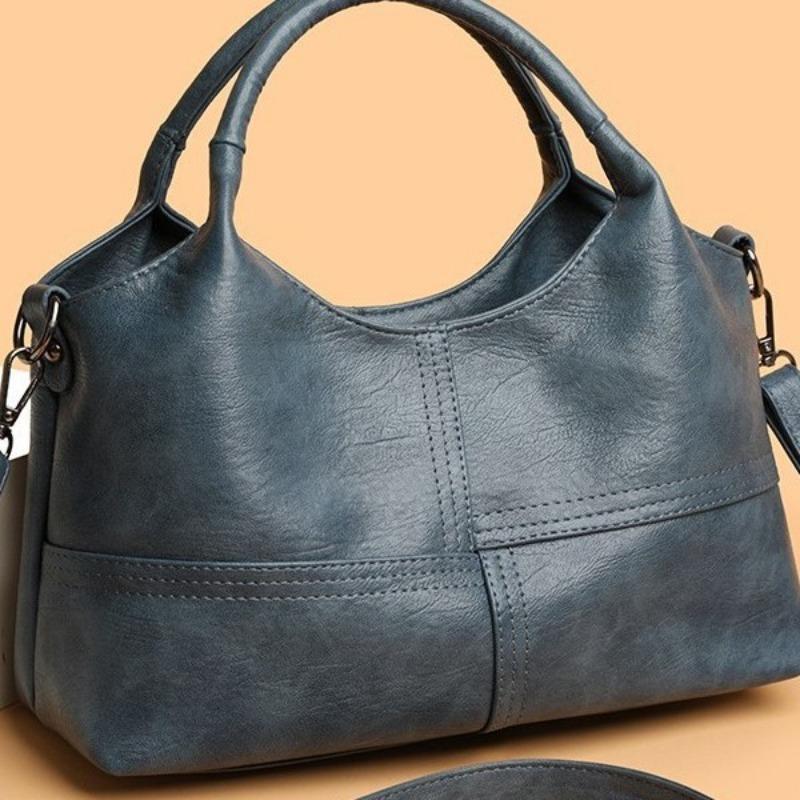 ashion splicing women's handbag new simple bag commuter large capacity shoulder messenger bag