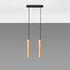 Lampa Wisząca Lino 2 Gu10 Naturalne Drewno Wood Sollux Sl.0637