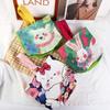 Dog Cartoon Canvas Bucket Bag Cat Dog Lunch Bag Reusable Rabbit Handbag  Travel