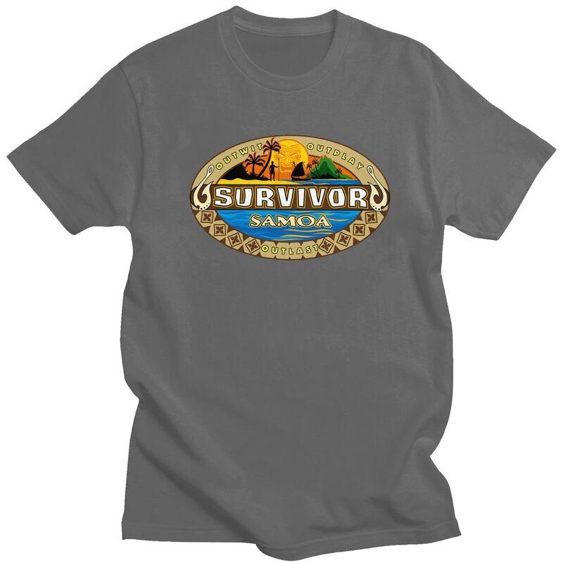 Custom Adventure Game TV Show Survivor Tshirts for Men Short Sleeves Leisure T Shirt Fashion Tshirts Slim Fit Pure Cotton Tee