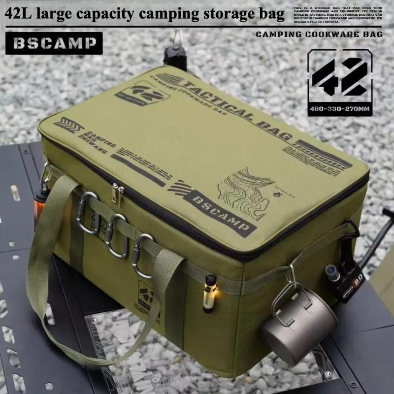Tactical Camping Storage Bag Outdoor Storage Bag 42L Large Capacity Folding Box for Picnic Camping Equipment Organizing