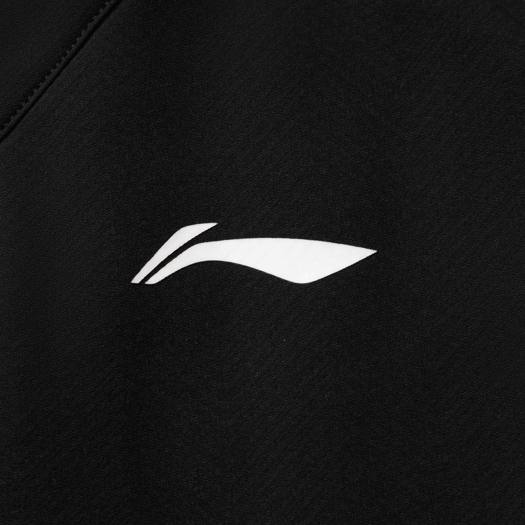 Li Ning Table Tennis Series Sports Casual Minimalist Solid Color Stand Collar Long Sleeve Windbreaker Unisex Outerwear Black AFDV919-1