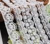 Sempiterno 5-Style Trendy White Mini Floral Lace Fabric Milk Silk Hair Ornament Embroidery Lace Thread Approx. 1m Wedding Home Textile DIY Decoration