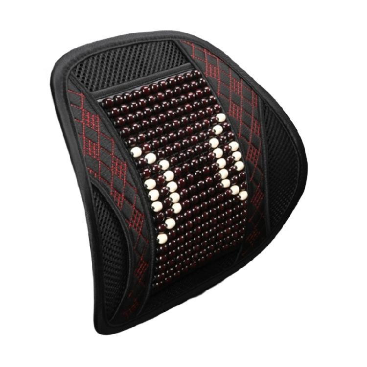 Cooling Seat Pad Back Cushion Car Accessory Ventilated Beaded Seat Cover Vehicle Chair Lumbar Back Brace Support Cushion