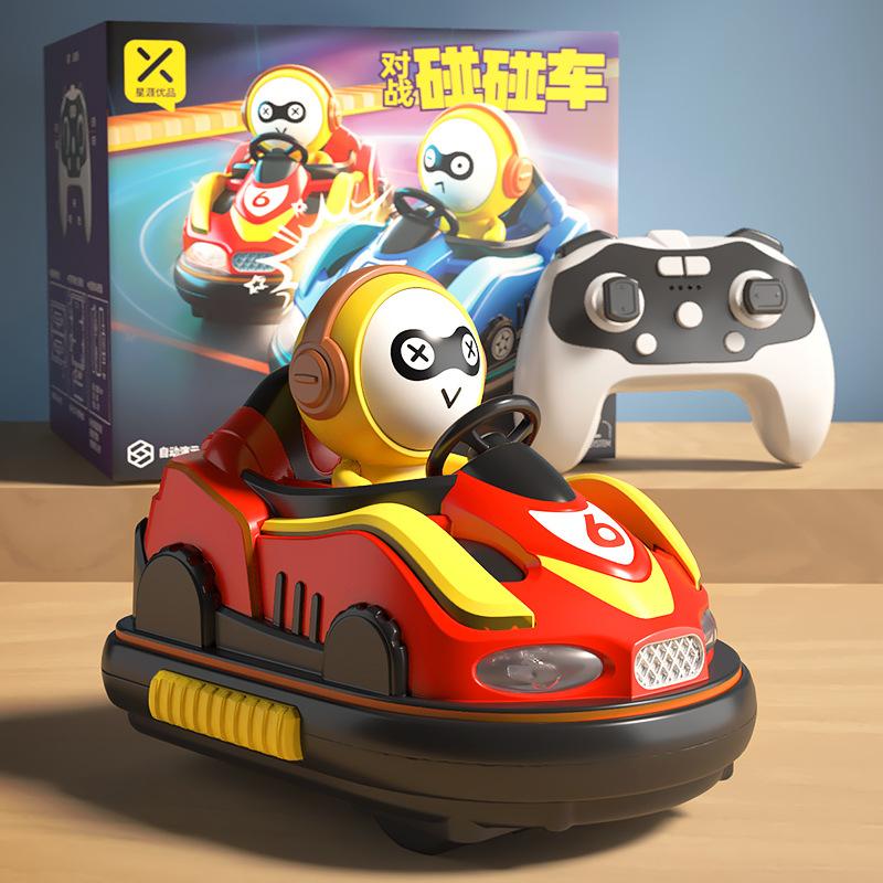 

Новые игрушки с дистанционным управлением для детей, двойной пульт дистанционного управления против бамперных машин, взаимодействие родителей и детей, картинг, дрейф, столкновение, катапультирование красный