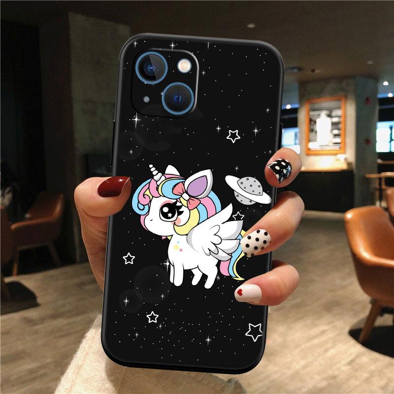 IK21 Cartoon Unicorn Phone Case for OPPO A40 A60 A80 A15 A16 A16K A12 A17 A17K A54 A54S A53 A53S A55 A56 A57 A98 F23
