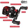 Baitcasting Reel 18+1BB Ball Bearings Baitcasting Fishing Reel High Speed 7.2: 1 Gear Ratio
