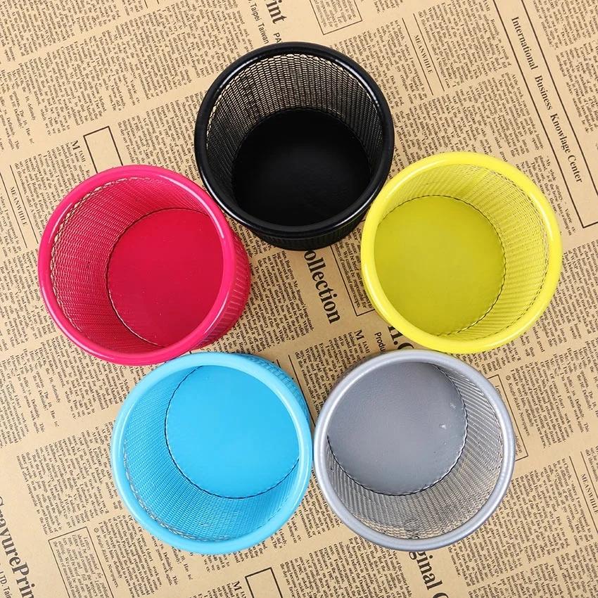 

Креативный металлический держатель для ручек и карандашей, органайзер для рабочего стола, коробка для хранения кистей для макияжа, милые настольные аксессуары, школьные принадлежности серебряный