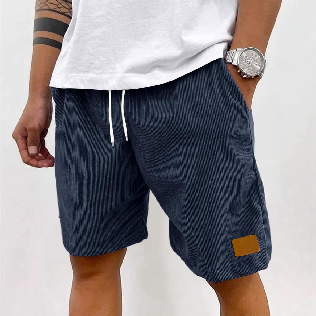 Mens Shorts Casual with Drawstring Waist Mens Cotton Shorts 5 Inch Inseam Shorts Men Comfortable Fit Mens Beach Shorts