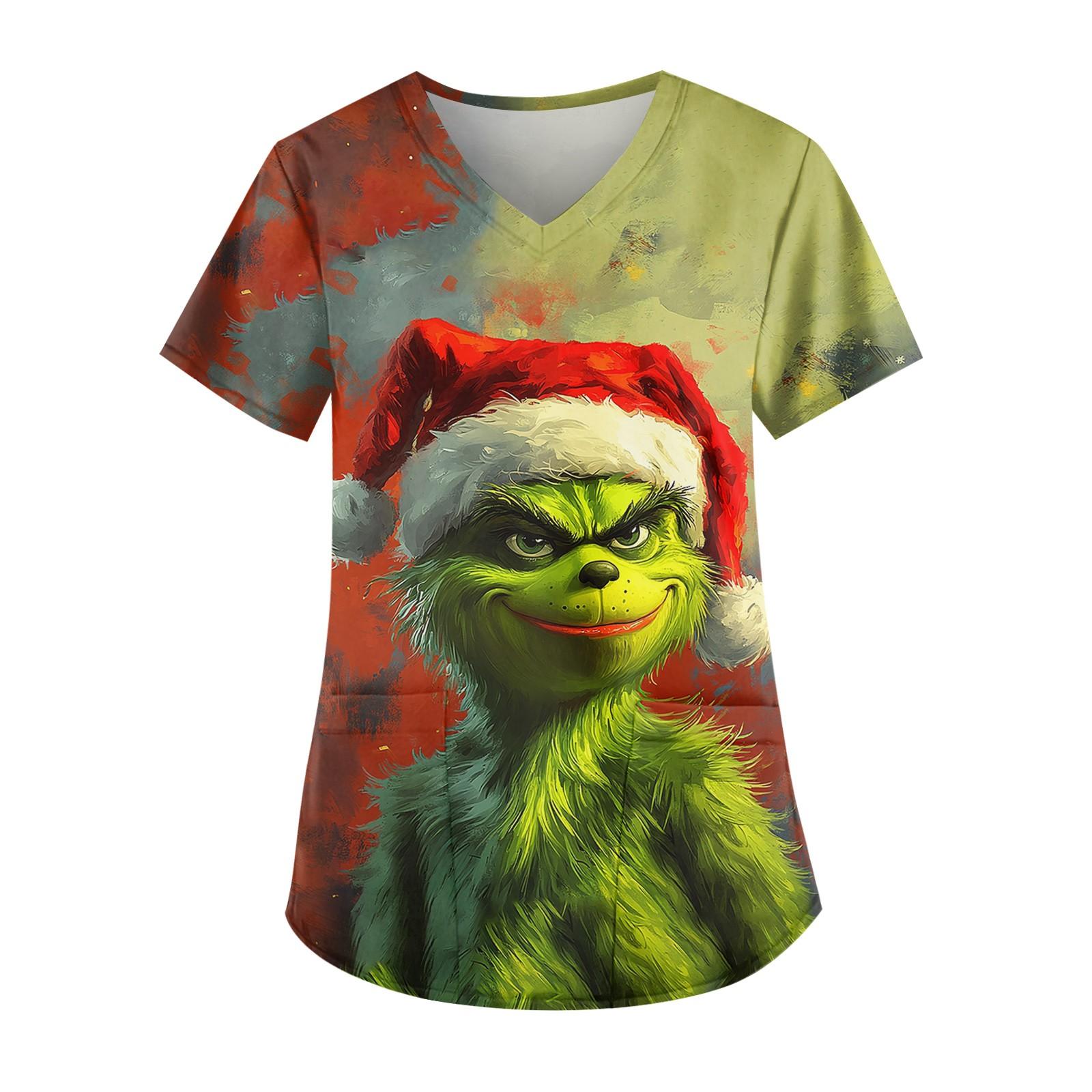 

Женские модные повседневные топы с v-образным вырезом и защитная спецодежда с принтом XL