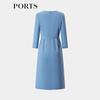 Ports Women's ALQ9D039TFB008 Round Neck Midi Dress