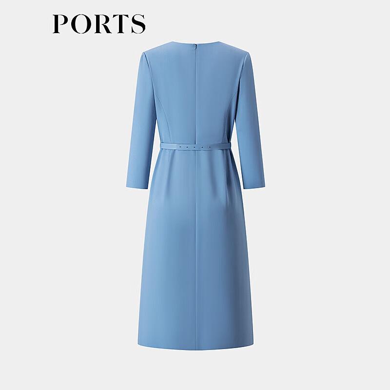 Ports Women's ALQ9D039TFB008 Round Neck Midi Dress
