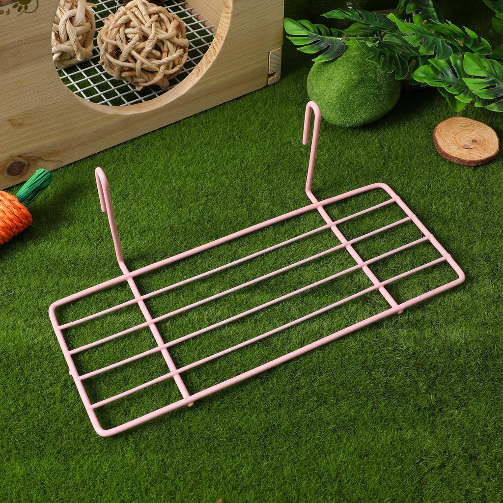 1Pcs Bird Perch Cage Shelf Iron Frame Sturdy Hanging Hooks Wall Display Small Parrot Shelf Cage Accessories Bird Playstand