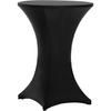 Tina's 4 Pack 30x42 Inch Highboy Spandex Cocktail Table Covers, Black, Fitted Stretch Cocktail Table Tablecloth for Round Tables