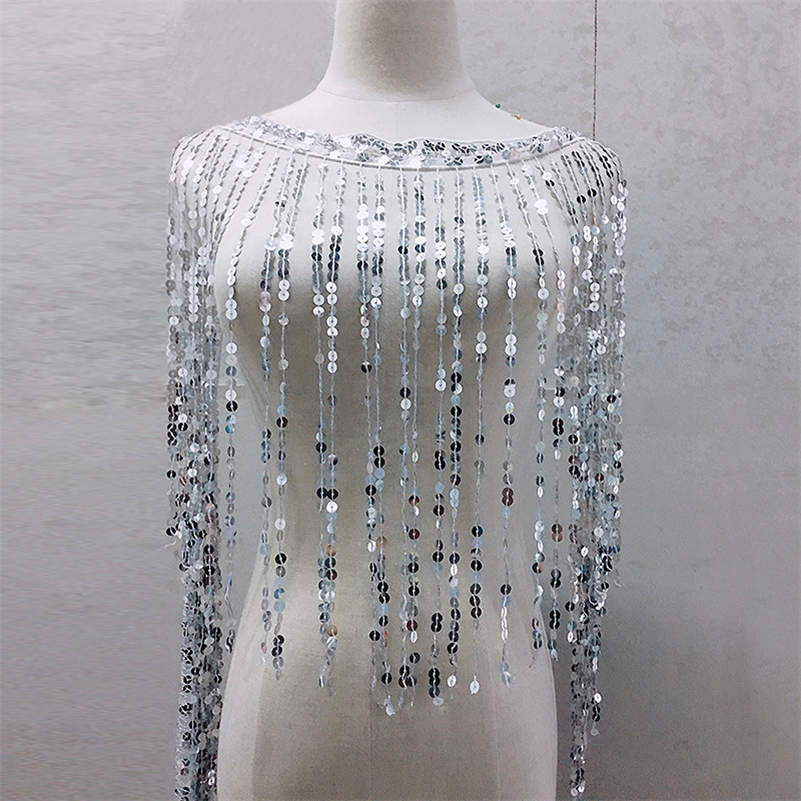 6 Yards Sequins Fringe Fringing 40cm Long Tassel(appox) Trimming Costume Crafts