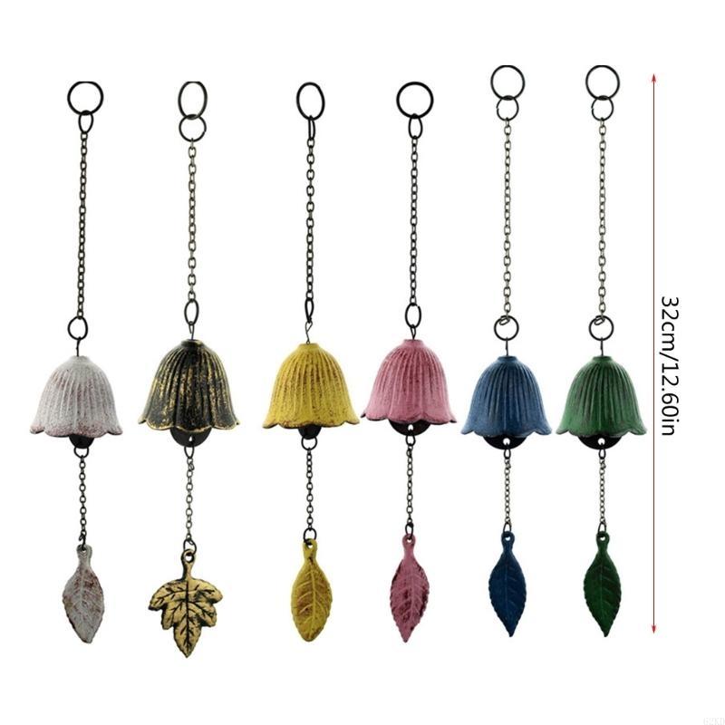 62KD Retro Japanese Iron Wind Chimes Durable Material, Soft Sound Outdoor Garden Decoration, Lucky Temple Bells