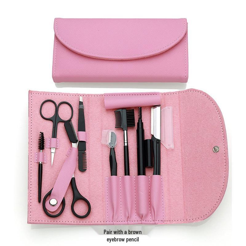 Complete Brow Grooming Set: Razor, Scissors, Tweezers, Pencil, Trimmer for Men & Women