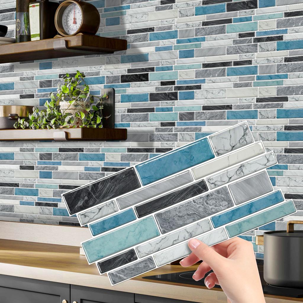 12/24/48pcs Peel And Stick Tile Sticker Self Adhesive Stick On Tile Backsplash For Kitchen Bathroom, Bedroom Decoration