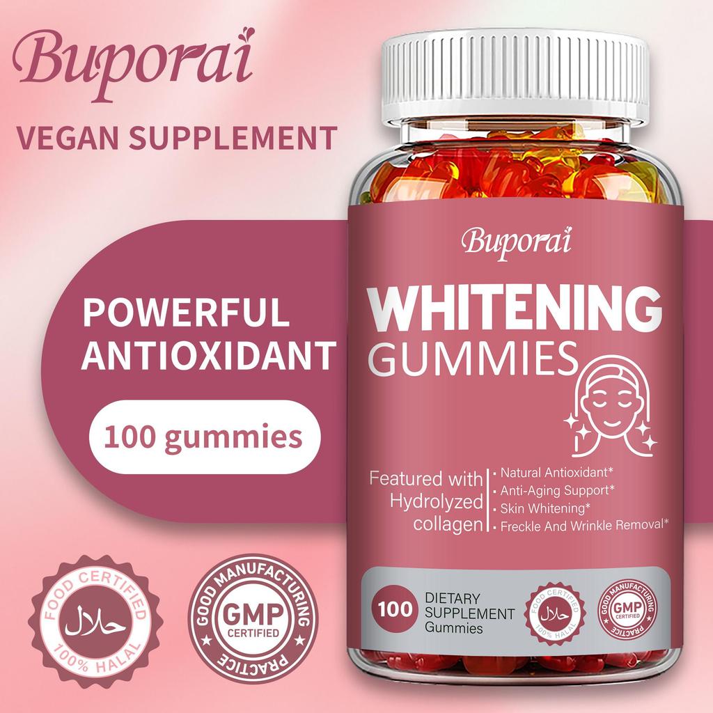 Glutathione Collagen Gummies: Brighten Skin Tone, Provide Antioxidant Benefits, Whiten and Anti-aging Support, Suitable for Adults.