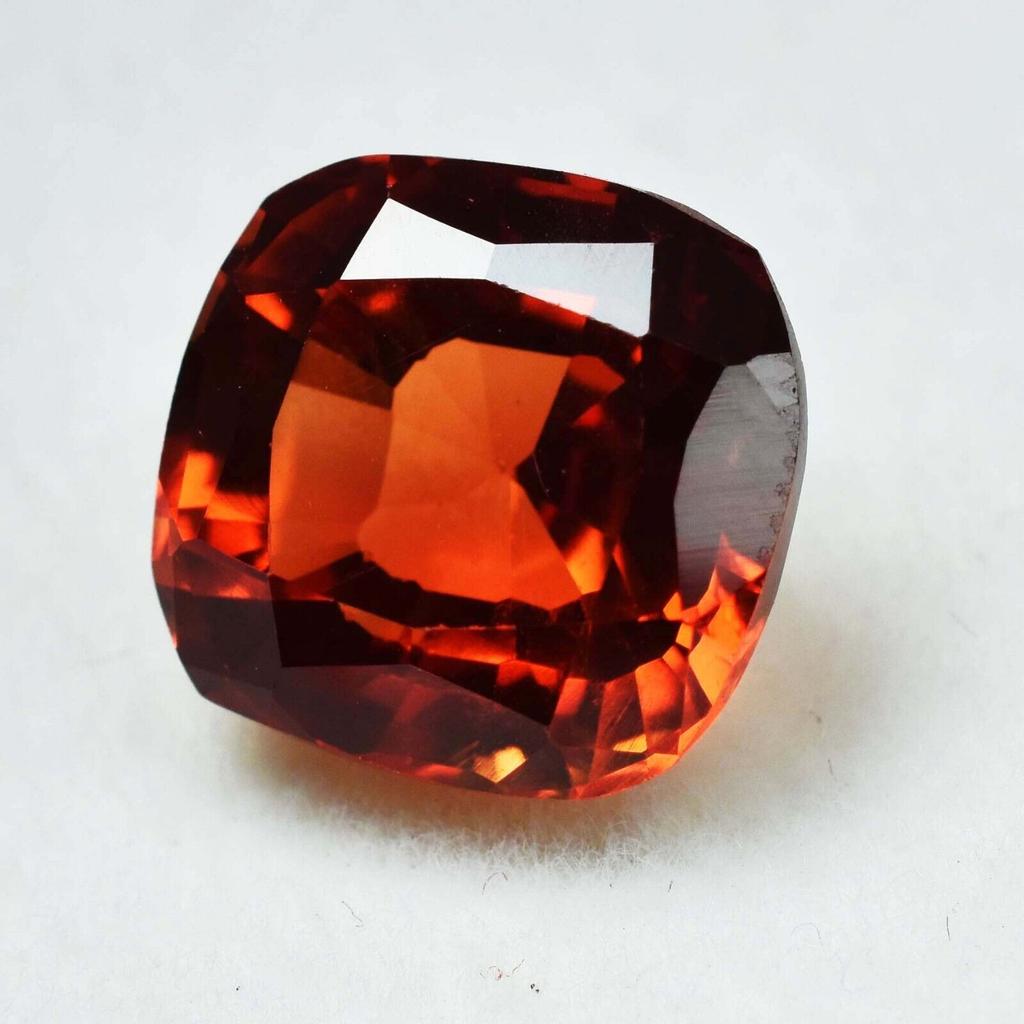 8.50 Ct NATURAL Sapphire Orange Square Cushion Shape   loose Gemstone
