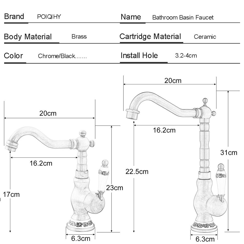 Robinet de baie din alamă antică, cioc rotativ, lavoar, mixer, robinet de baie, bucătărie, robinet de spălat, robinete de bucătărie
