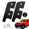 For 2018-2025 Jeep Wrangler JL Two-Door to Four-Door Models Black Sun Visor Repair Kit Aluminum Alloy Rust-Proof Material