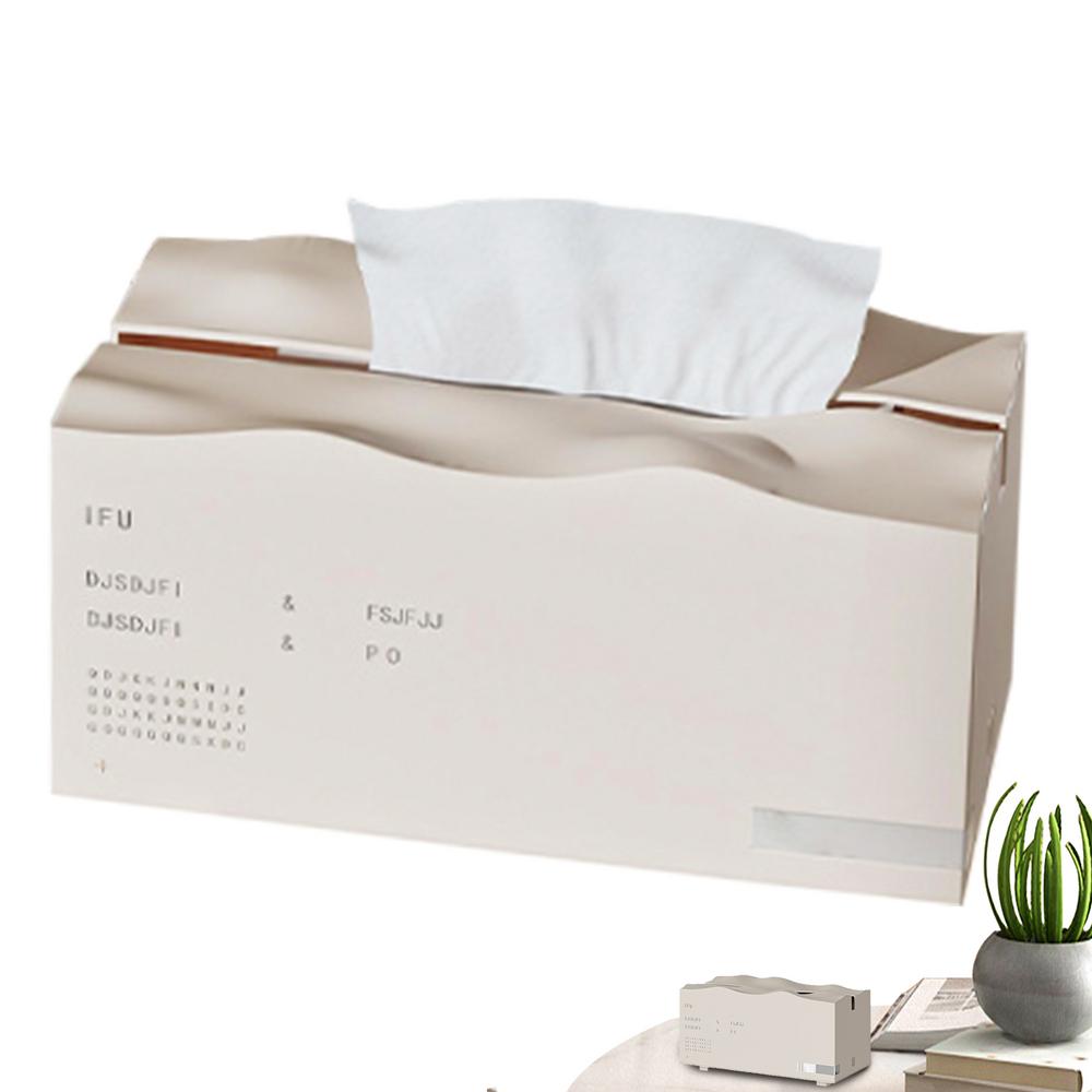 Tissue Box Holder Aesthetic Jam-Proof Tissue Cover Tabletop Decorative Organizer For Bedroom Living Room Bathroom Office