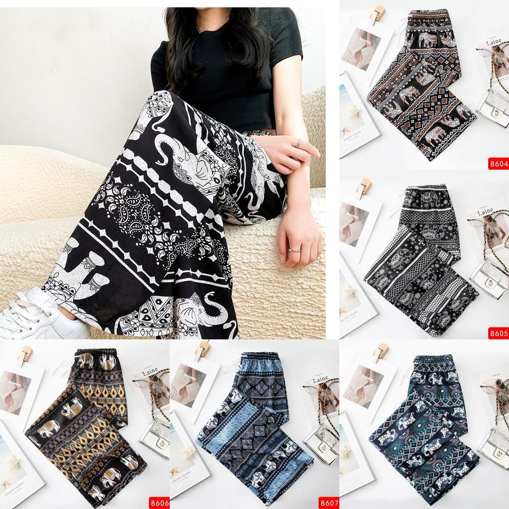 Elephant Yoga Pants With High Waist And Wide Legs For Summer Casual Wear
