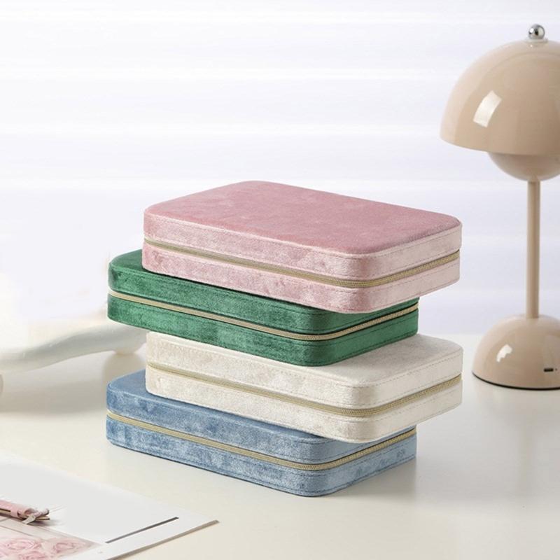 Plush Jewelry Organizers Case Practical and Stylish Jewelry Organization Case for Daily and Travel Essential