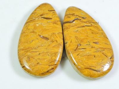 21Cts. Jaspis Mariam natural, pereche potrivită, cabochon tip peră, 13X23X03MM, SK-148