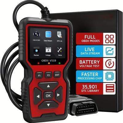 Scanner Live Data Professional Mechanic OBDII Diagnostic Code Reader Tool For Check Engine Light Battery Voltage Testing