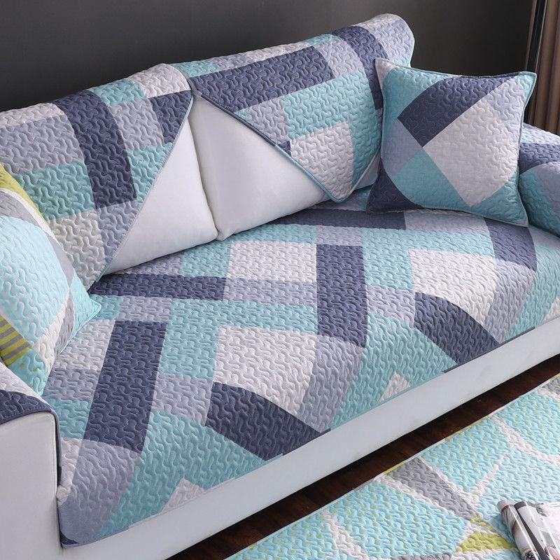 

Подушка для дивана из чистого хлопка «Четыре сезона», нейтральная нескользящая ткань, современный минималистичный универсальный чехол для дивана, хлопковый скандинавский чехол для дивана