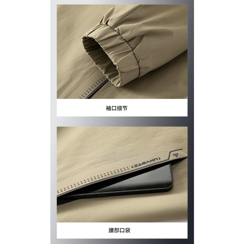 Autumn and Winter Lapel Jacket Men's Solid Color Loose Casual Stand Collar Pocket Jacket Men's Top