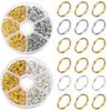 500-690pcs Iron Open Jump Rings DIY Jewelry Findings Kit Double Loops Split Rings Connectors for DIY Jewelry Making Accessories