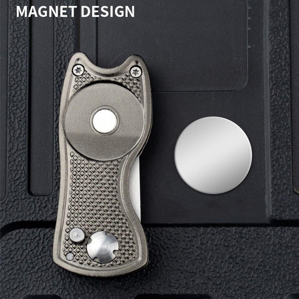 Foldable Golf Repair Tool Magnetic Marker Golf Repair Fork Putting Green Fork  Golf Course
