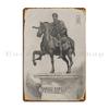 Vintage Marcus Aurelius Staty Illustration 1889 Metallskylt Barplaketter Klubbbar Hemtryck Tennskylt Affisch