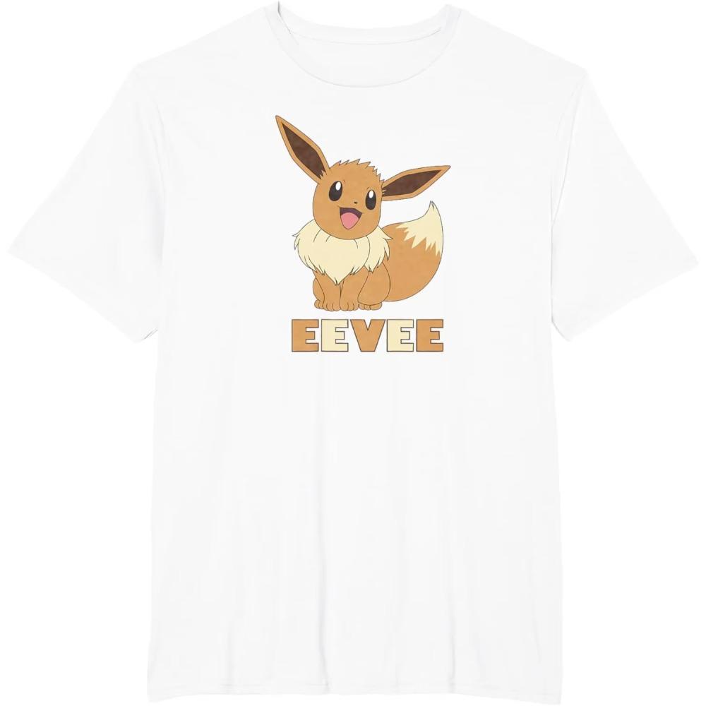 

Miniso Pokémon Eevee Cartoon Printed T-shirt Cotton Women s Summer New Style T-shirt Y2K Loose Casual Short Sleeved Top 4XL