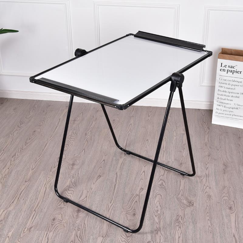 Magnetic Standing White Board Foldable Dual Sided Whiteboard Adjustable Height Notice Board 90x60cm