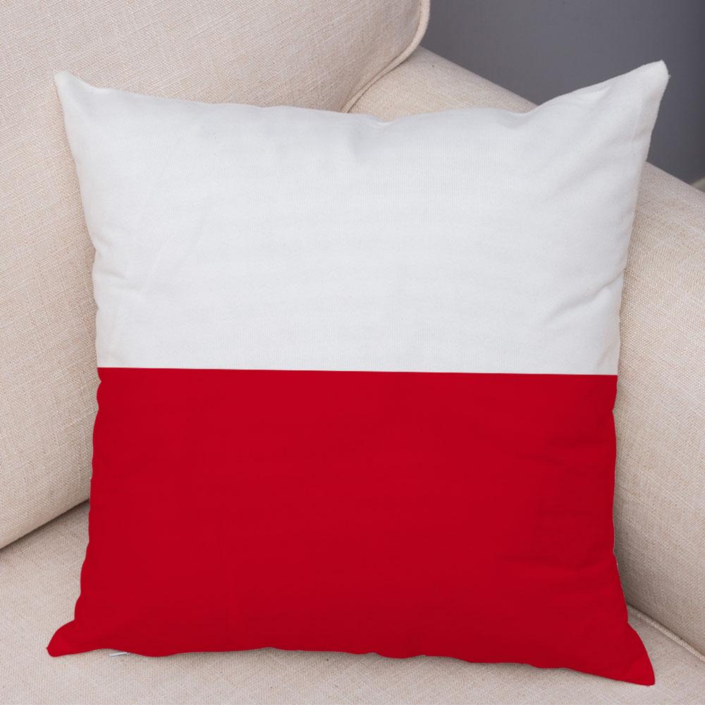 Style National Flag Cushion Cover for Sofa Home Car Decor Geometric Print Pillowcase Super Soft Plush Pillow Case Xcm