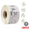 100-500pcs Round Thank You Stickers for Envelope Seal Labels Gift Packaging Decor Birthday Party Scrapbooking Stationery Sticker