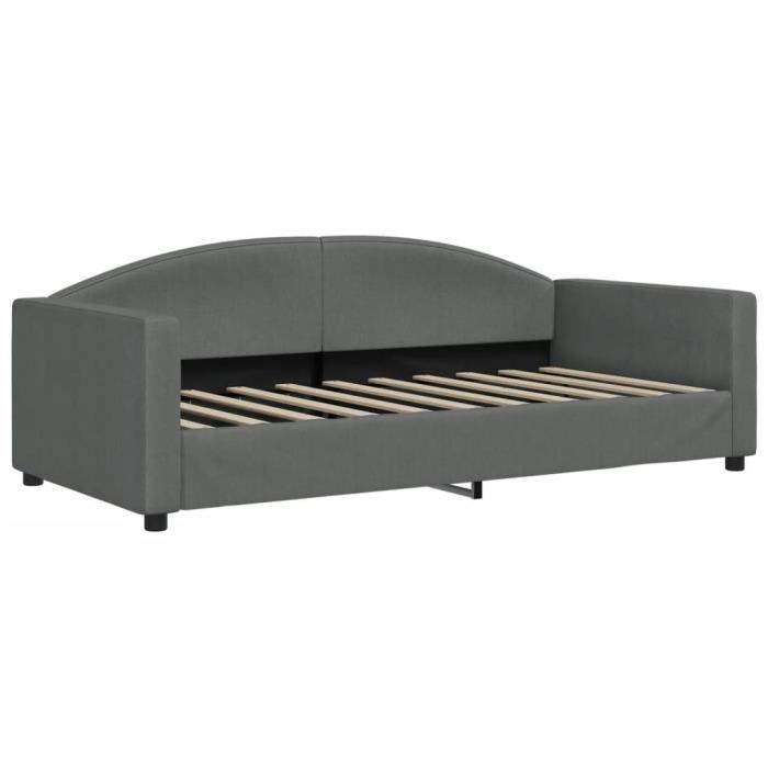 VidaXL Daybed with Mattress Dark Grey 90x190 Cm Fabric 3197181