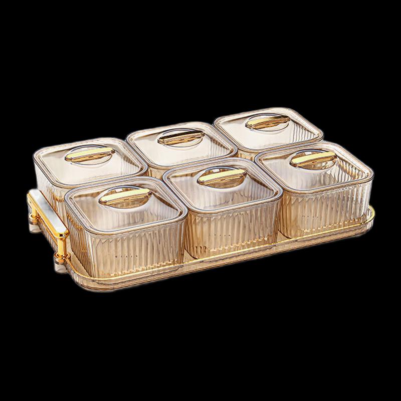NHZHIW Transparent Partitioned Candy & Dried Fruit Serving Box
