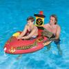 Kids Swim Ring, Unisex Yacht Shape Life Ring Inflatable Floating Seat with Water Gun for Swimming Pool