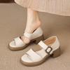 Roman Style Sandals Women's 2026 New Summer Outdoors Wear Casual Heightened Block Heel Shoes
