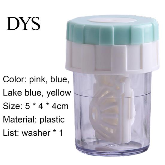 Contact Lenses Cleaner Case Washer Portable Rotating Cleaning Plastic Manual Holder Container for Travel Tool