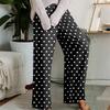 Pajama Pants, Sleepwear, Casual Drawstring Elastic Waist Pants, Comfortable Straight-leg Loose Pants