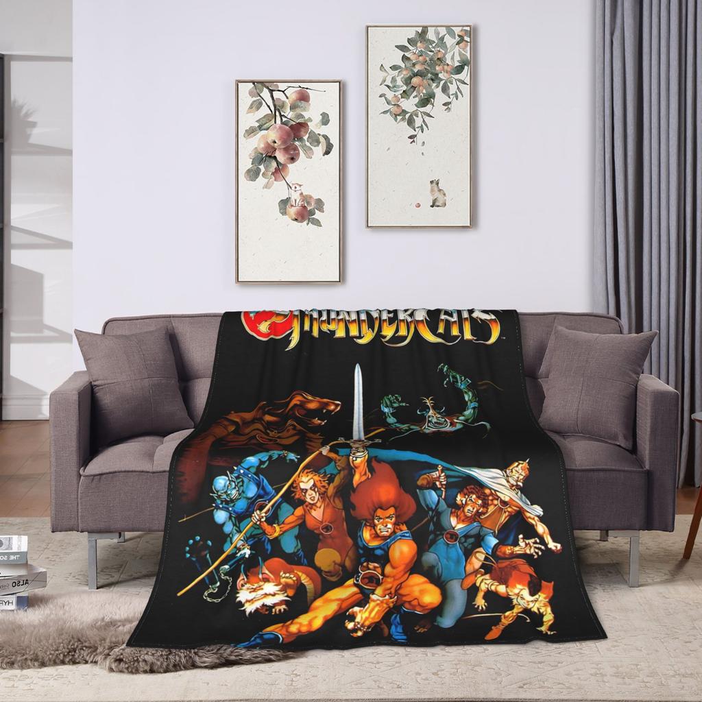 Thundercats Heroische Abenteuerdecke Picknick Flanelldecke für Heimdekoration Superweiche Individuelle DIY-Qualität Tagesdecke Geschenk