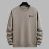 Men's Loose Fit Round Neck Hoodie with Long Sleeves and Velvet Layer, Autumn/Winter Style